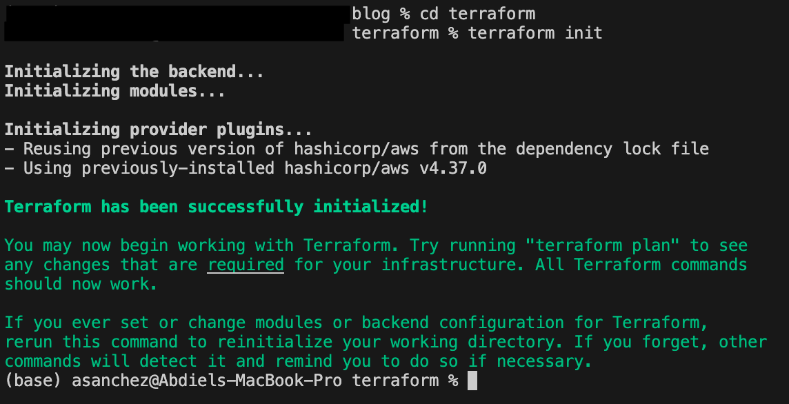 terraform init